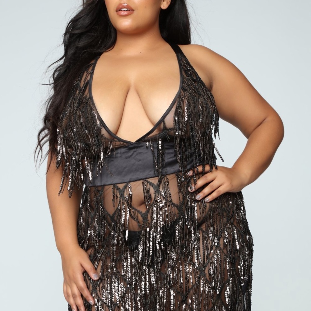 Black Sequin Dress